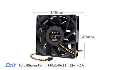 qualità  Ebit Ebang E12 44t Avalon 1066 50t Asic Miner Cooler Cooling Fan For Mining Rig 12V 4.0A fabbrica