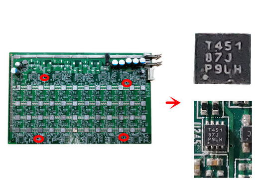 I circuiti integrati caratteristici dell'applicazione Antminer di Tmp451 BTC Asics sminuzzano il sensore di temperatura del bordo